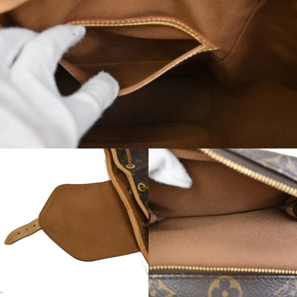 LOUIS VUITTON Montsouris MM Backpack Bag Monogram Leather Brown M51136 79FC054 - Picture 9 of 16